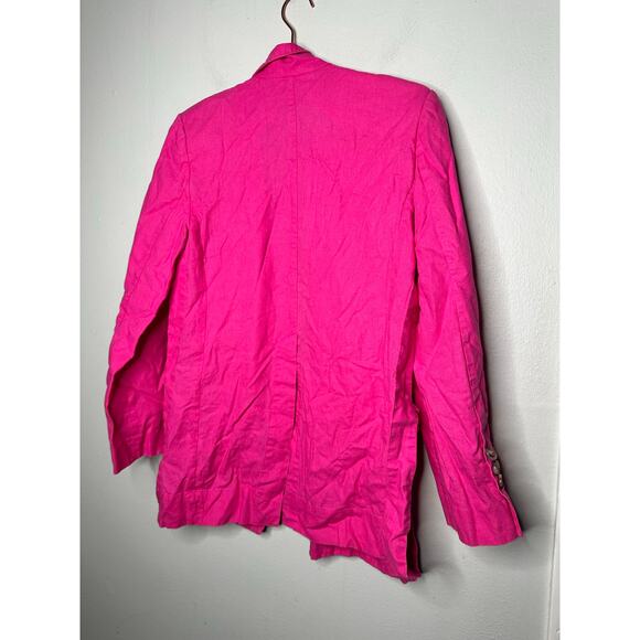 EUDON CHOI Collective Hot Pink Oversized Side Cutout Ring Blazer Coat Size 0 - Picture 10 of 11